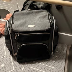 Baby Brezza Ultimate Changing Station Backpack Diaper Bag - Grey/Black